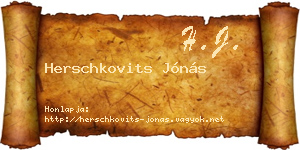Herschkovits Jónás névjegykártya